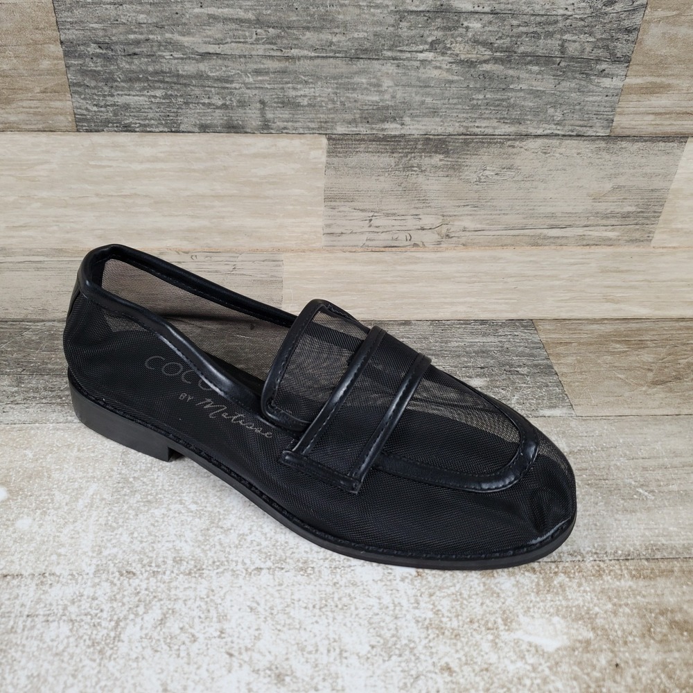 Coconuts by Matisse Colby Womens‎ Loafers Shoes Sz 6.5 M Black Mesh Slip On